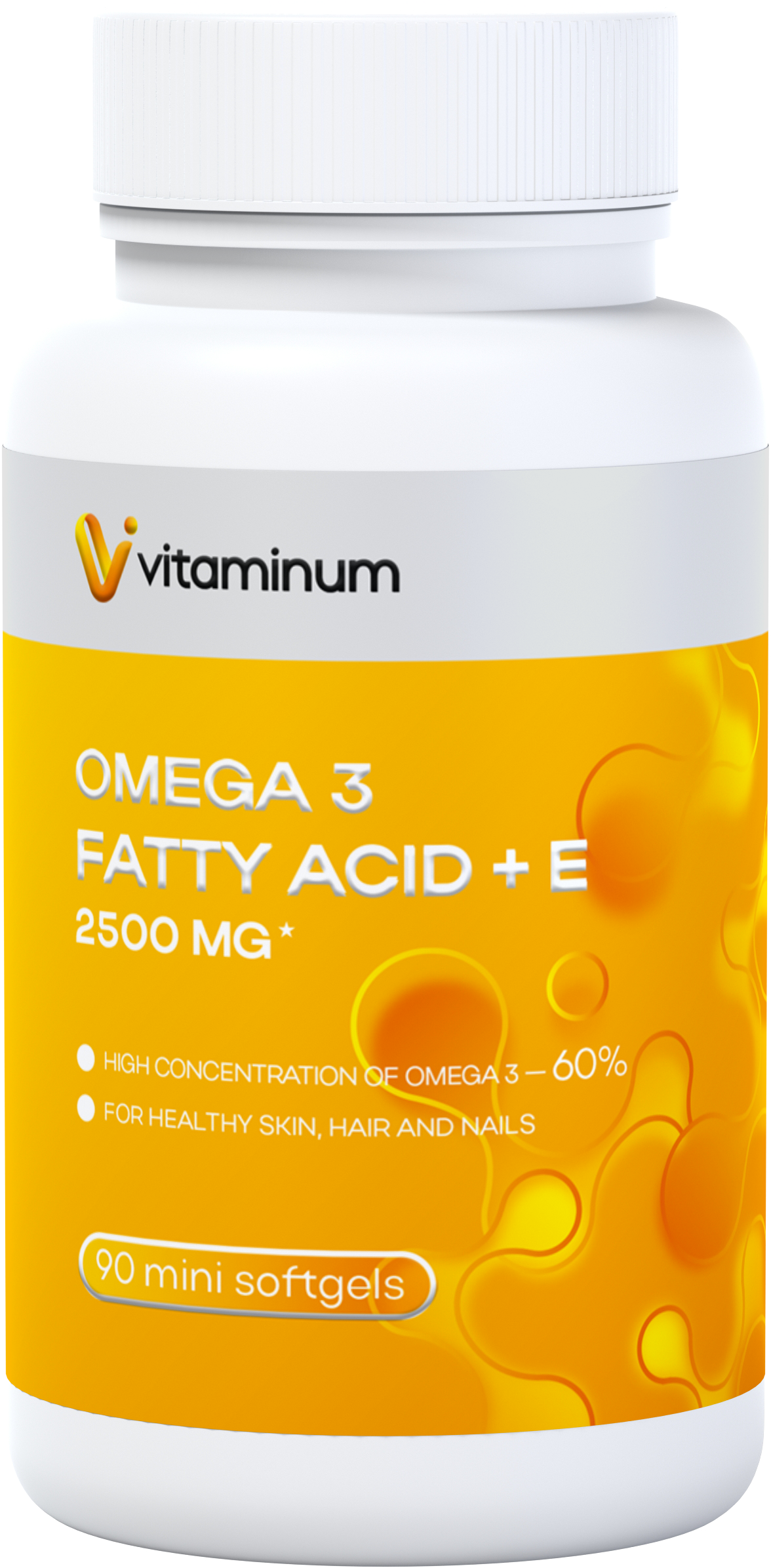  Vitaminum ОМЕГА 3 60% + витамин Е (2500 MG*) 90 капсул 700 мг   в Минусинске